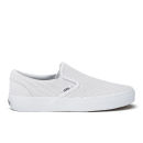 white perf leather slip on vans