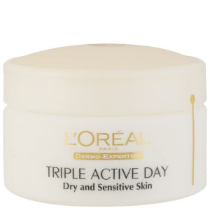 L'Oréal Paris Dermo Expertise Triple Active Day Multi-Protection Moisturiser - Dry / Sensitive Skin (50ml)