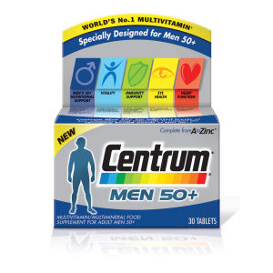 Comprimidos multivitamínicos 50 Plus para hombre de Centrum - (30 comprimidos)