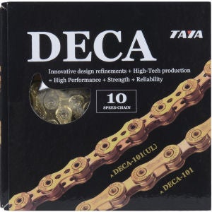 Taya Deca 101 116L 10 Speed Bicycle Chain - Ti-Gold