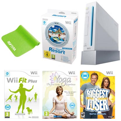 Nintendo Wii Console Bundle Including Wii Sports Resort Wii Fit