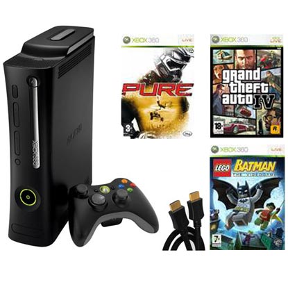 Xbox 360 Elite Console Bundle Including Gta Episodes From Liberty