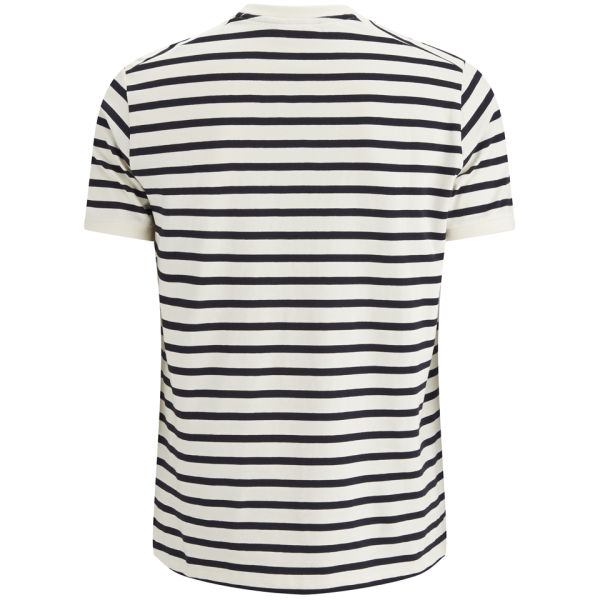 American Vintage Men's Breton Stripe T-Shirt - Navy - Free UK Delivery ...