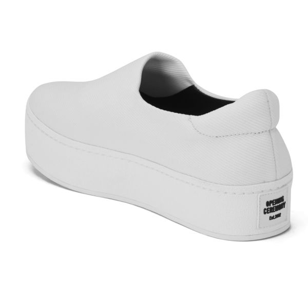 white slip on trainer womens