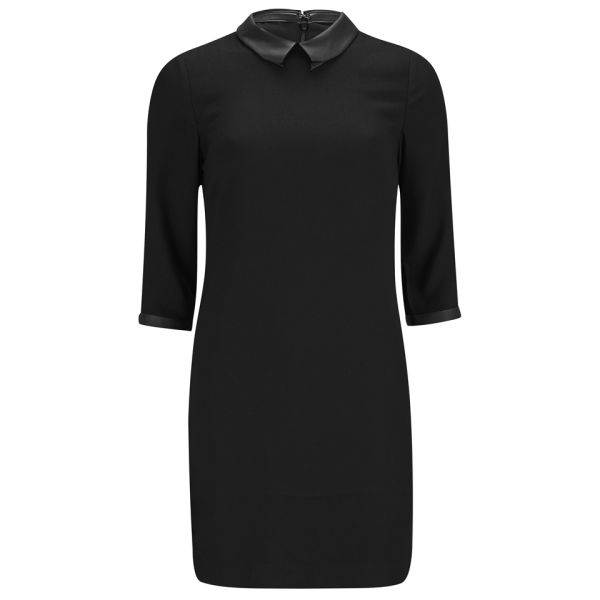 VILA Women's Brute Collar Dress - Black Womens Clothing | TheHut.com