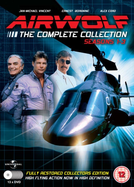 T-shirt Homme Airwolf Helicopter - Série TV Militaire - Noir - Tailles S à 3XL - Neuf Avec étiquettes