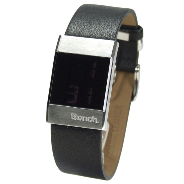 Bench Women S Silver Case Black Strap Watch