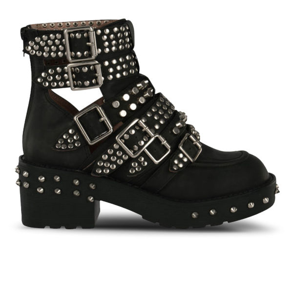 Jeffrey Campbell Women's Studded Colburn Leather Boots - Black - Free ...