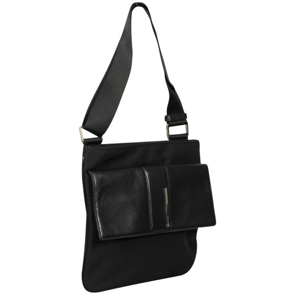 Calvin Klein Men's Luca Pebble Leather Crossbody Bag Black