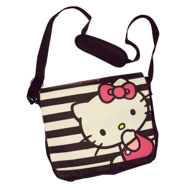 Hello Kitty Striped Messenger Bag - Black Womens Accessories | Zavvi