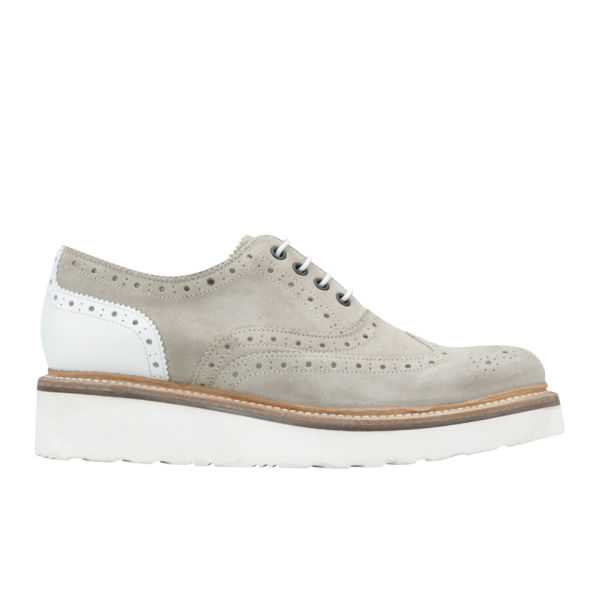 Grenson Women's Emily Suede Brogues - Linen - Free UK Delivery over £50