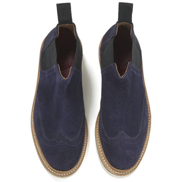 Grenson Women's Alice V Suede Chelsea Boots Navy Free UK Delivery