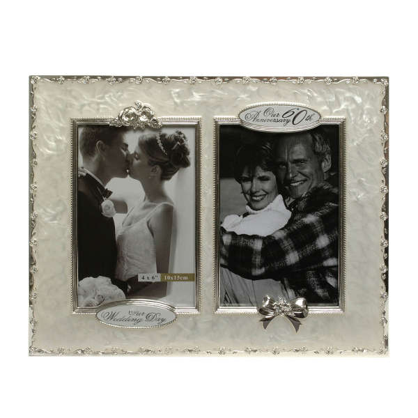 60th Wedding Anniversary Then And Now Picture Frame
