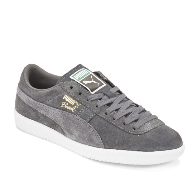 Puma Men's Brasil Suede Trainers - Steel Grey - Free UK Delivery over £50