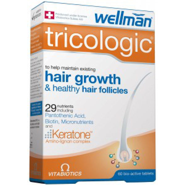 Vitabiotics Wellman Tricologic For Healthy Hair Follicles And Growth (60 Tablets) LOOKFANTASTIC