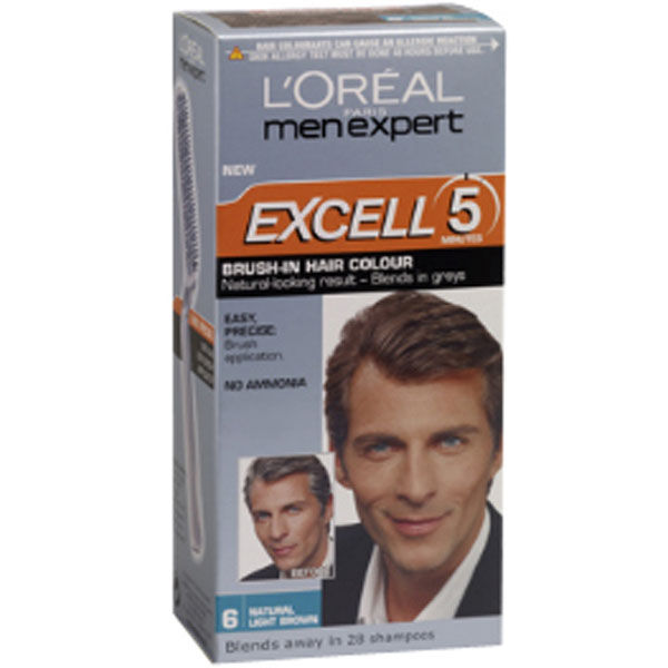 L Oreal Paris Men Expert Excell 5 Brush In Hair Colour Natural Light Brown