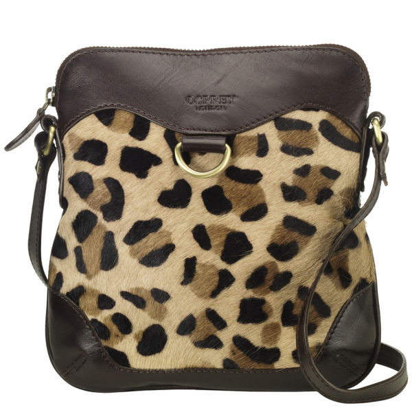 OSPREY LONDON The Ranger Safari Leather Cross Body Bag Jaguar Animal