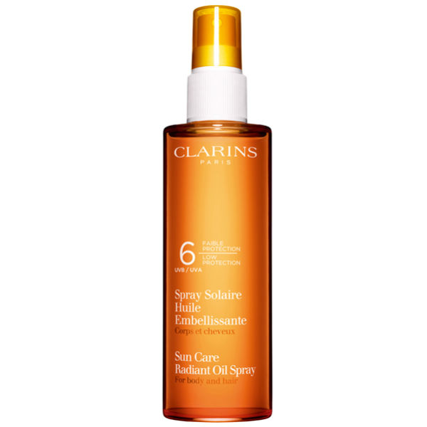 Clarins Sun Care Spray Radiant Oil Low Protection For Body And Hair