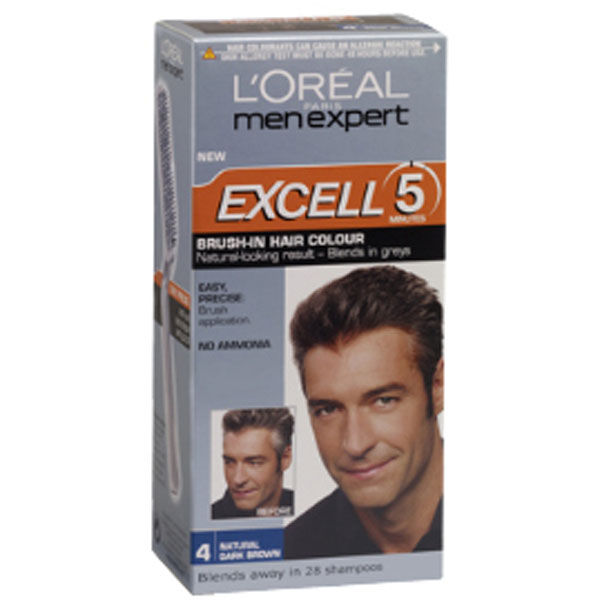 L Oreal Paris Men Expert Excell 5 Brush In Hair Colour Natural Dark Brown