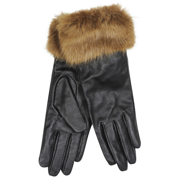 Women's Faux Fur Leather Gloves Warm Honey Clothing