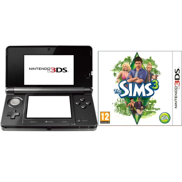 Nintendo 3ds Console Cosmic Black Bundle Includes The Sims 3 Games Consoles Zavvi Us Sims 3, the rom download is available to play for nintendo ds. zavvi
