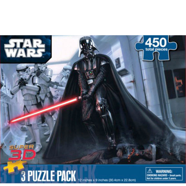 Star Wars Super 3d 3 Assorted Puzzles Merchandise Zavvi Us