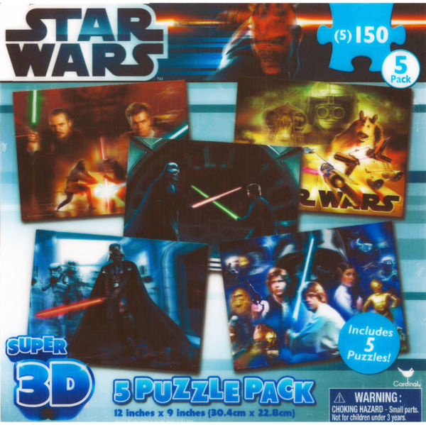 Star Wars Super 3d 5 Assorted Puzzles