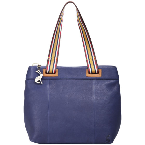 Joules Covent Garden Leather Shoulder Bag French Navy