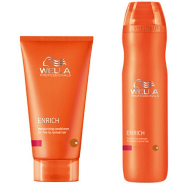 Wella Professionals Enrich Volumising Duo For Fine To Normal Hair Shampoo Conditioner