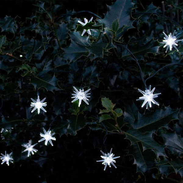 Starburst Solar String Lights White Garden Zavvi Australia Starburst Solar String Lights White