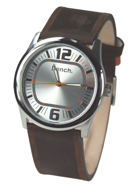 Bench Men S Round Case Brown Strap Watch Clothing Zavvi