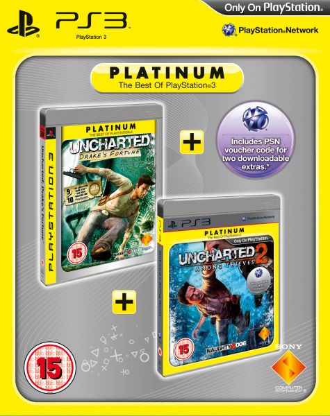 Uncharted Drake S Fortune Uncharted 2 Among Thieves Platinum Twin Pack Ps3 Zavvi Us