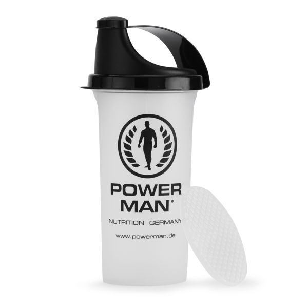 PowerMan Protein Shaker with Sieve - 0.7L