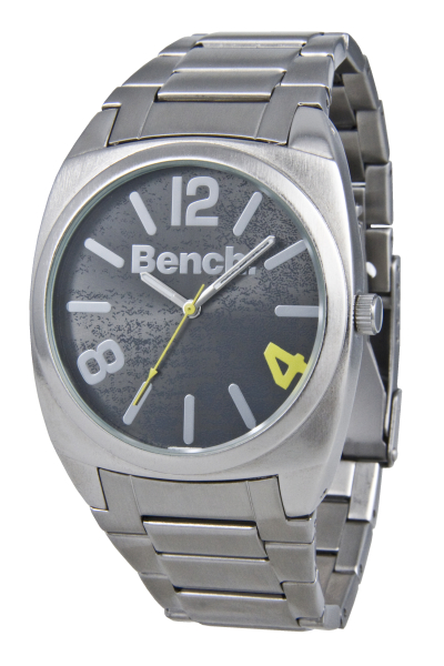 Bench Men S Black Dial Silver Alloy Bracelet Watch Clothing Zavvi