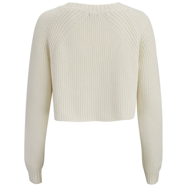 2NDDAY Women's Ashja Cropped Knitted Jumper - White - Free UK Delivery ...