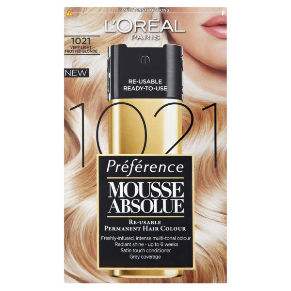 L Oreal Paris Preference Mousse Absolue 1021 Very Light Frosted Blonde Free Shipping