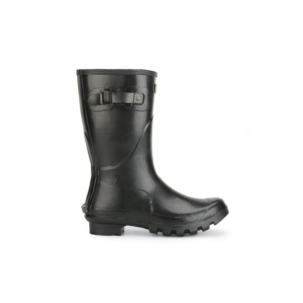 Barbour Women's Short Gloss Wellies - Black | FREE UK Delivery | Allsole