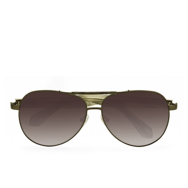 Vivienne Westwood Matt Aviator Sunglasses - Bronze - Free UK Delivery ...