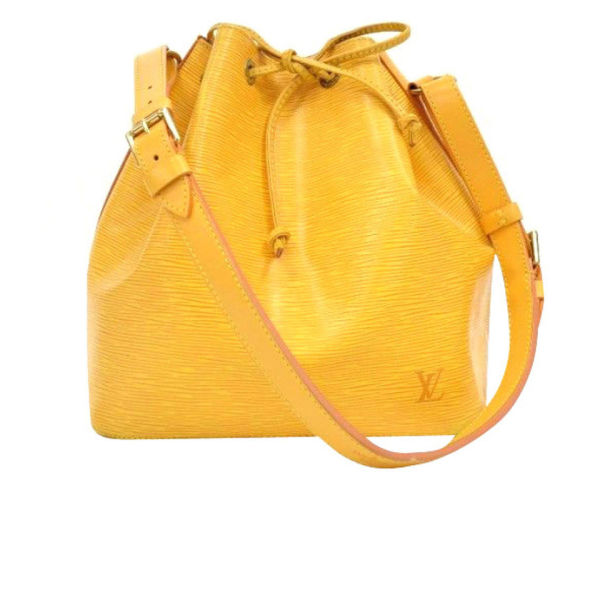 Louis Vuitton Vintage Yellow Epi Leather NOE Petit Shoulder Bag Womens ...