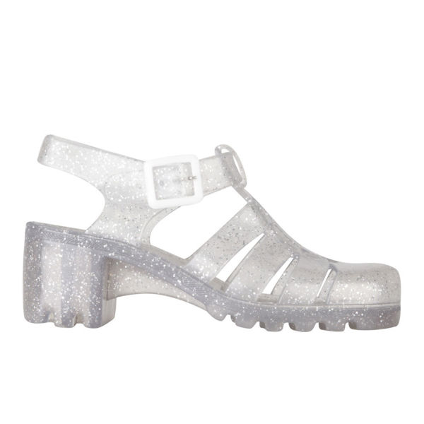 JuJu Women's Babe Heeled Jelly Sandals - Multi Glitter - FREE UK Delivery