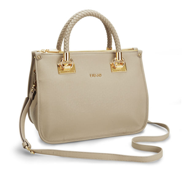 Liu Jo Anna Medium Plait Strap Tote Bag - Champagne