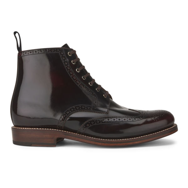 lace up boots burgundy