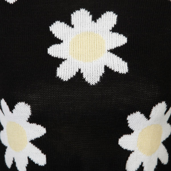 Moku Women's Daisy Crop Knit Jumper - Black Womens Clothing | TheHut.com