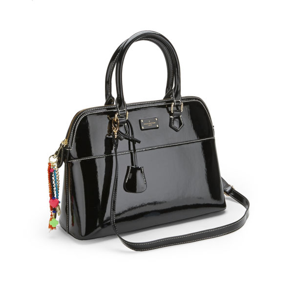 Paul's Boutique Maisy Patent Bowler Bag Black Womens Accessories