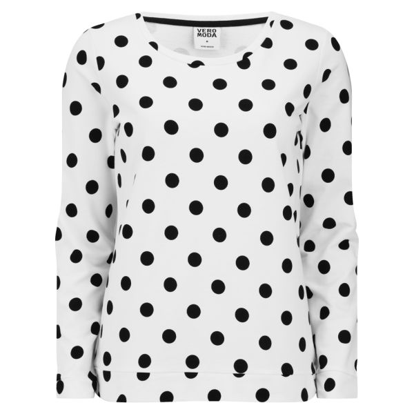 Vero Moda Women's Doris Polka Dot Top - White Womens Clothing | TheHut.com