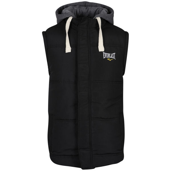 Everlast Mens Jersey Hooded Gilet Black Sports & Leisure Zavvi