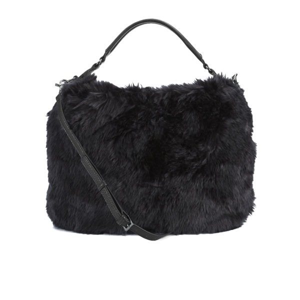 Fiorelli Women S Kayla Faux Fur Hobo Black Fiorelli Women S Kayla Faux Fur Hobo Black Image 1
