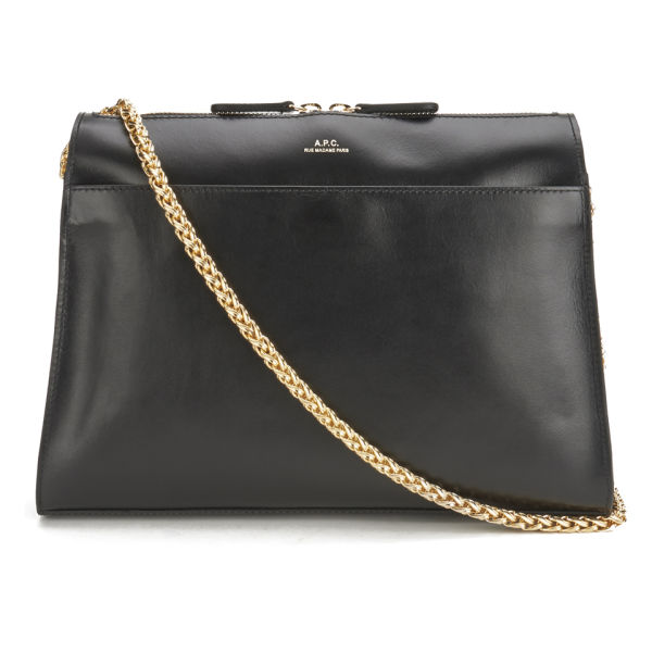 A.P.C. Leather Chain Strap Bag - Black - Free UK Delivery over £50