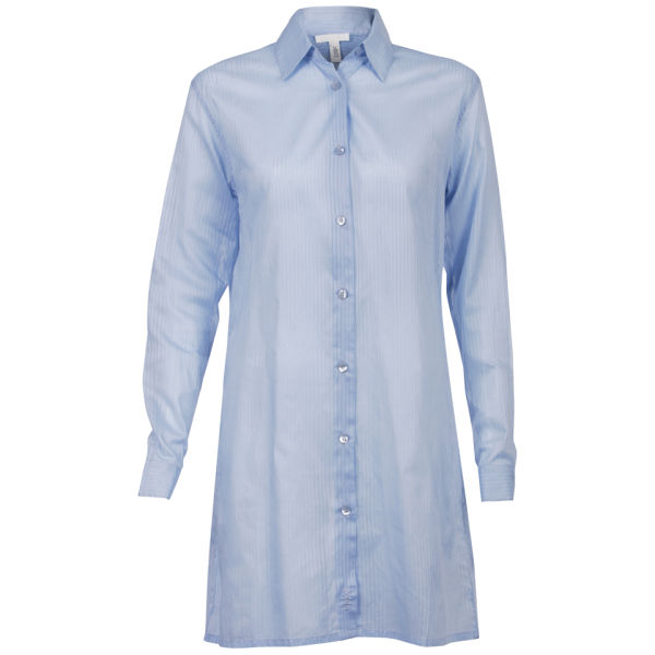 Chloe Women's Long Length A-Line Shirt - Light Blue Womens Clothing ...