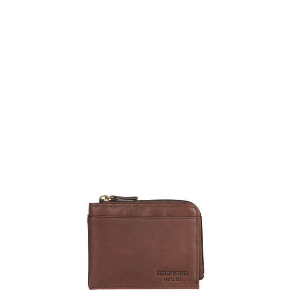Tommy Hilfiger Men's Zip Card Holder Wallet - Brown